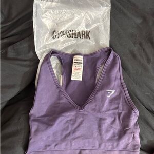Gymshark Deep Lavender V-Neck crop top